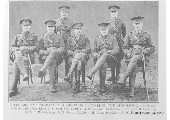 Middlesex Regiment 22nd Battalion Officers