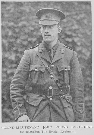 Baxendine J Y 2nd Lt 1st Border Regiment
