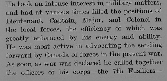 Becher H C Lt Col 1st Canadian Infantry Obit Part 3 The Bond Of Sacrifice Vol 2
