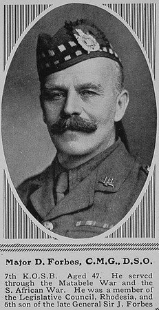 Forbes D Major CMG DSO 7th Kings Own Scottish Borderers The Sphere 21st Aug 1915