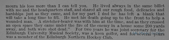 Campbell D Lt Royal Army Medical Corps Obituary Part 2 De Ruvignys Roll Of Honour Vol 1
