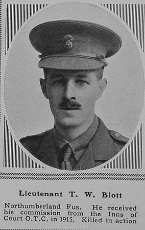 Blott T W Lt 24th Northumberland Fusiliers The Sphere 30th June 1917