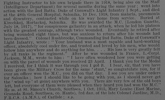 Morrison E W Lt 3rd Duke Of Cornwalls Light Infantry Obit Part 2 De Ruvignys Roll Of Honour Vol 5