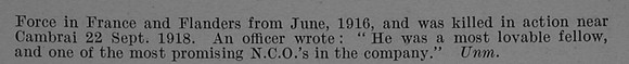 Penny H J L/Cpl 532413 15th London Regiment Obit Part 2 De Ruvignys Roll Of Honour Vol 4