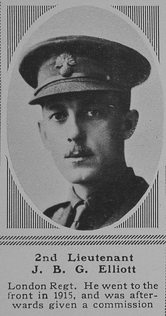 Elliott J B G 2nd Lt 4th London Regt The Sphere 10th Nov 1918