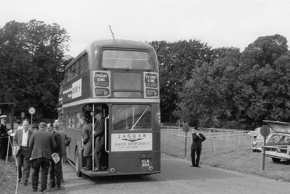 Alighting Buses At At Epsom Downs Derby Day 1960s