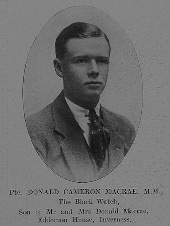 MacRae D C Pte MM 266662 Black Watch The Sword Of The North Highland Memories Of The Great War - Dugald MacEchern