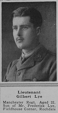 Lye G Lt 4th attd 23rd Manchester Regiment The Sphere 9th Sep 1916