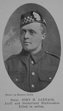 Larnach J M Cpl S/18450 8th Argyll and Sutherland Highlanders The Sword Of The North Highland Memories Of The Great War - Dugald MacEchern