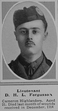 Fergusson D H L Lt Cameron Highlanders The Sphere 11th Mar 1916