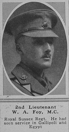 Foy W A 2nd Lt MC R Sussex Regt The Sphere 5th Jan 1918
