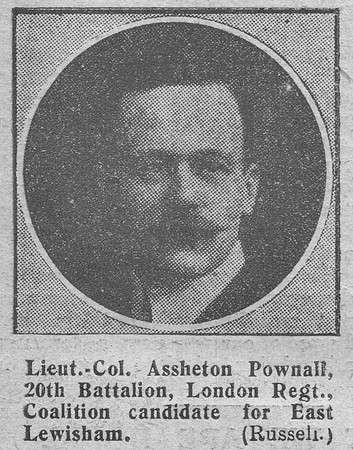 Assheton-Pownall Lt Col 20th London Regiment The Graphic 21st Nov 1918