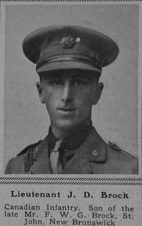 Brock J D Lt 26th Canadian Infantry (New Brunswick Regiment) The Sphere 16th Dec 1916