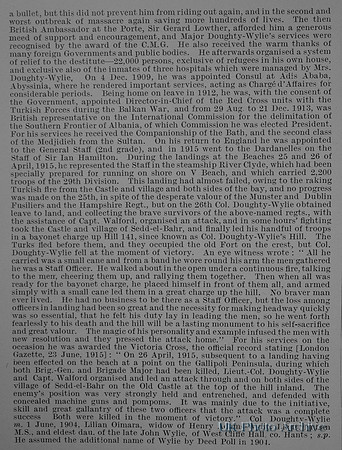 Doughty-Wylie C H M Lt Col VC R Welsh Fusiliers Part 2 De Ruvignys Roll Of Honour Vol 1