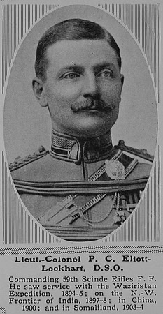 Eliott-Lockhart P C Lt Col DSO Indian Army The Sphere 3rd Apr 1915