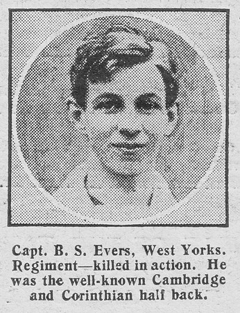 Evers B S Captain 9th West Yorkshire Regiment The Graphic 29th Sep 1916