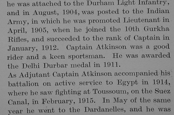 Atkinson W N Captain Indian Army Obit Part 2 The Bond Of Sacrifice Vol 2