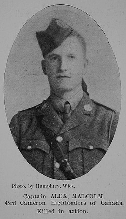 Malcolm A Lt 43rd Canadian Infantry (Manitoba Regiment) The Sword Of The North Highland Memories Of The Great War - Dugald MacEchern