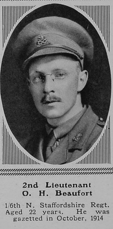Beaufort O H 2nd Lt 6th North Staffs The Sphere 13th Nov 1915
