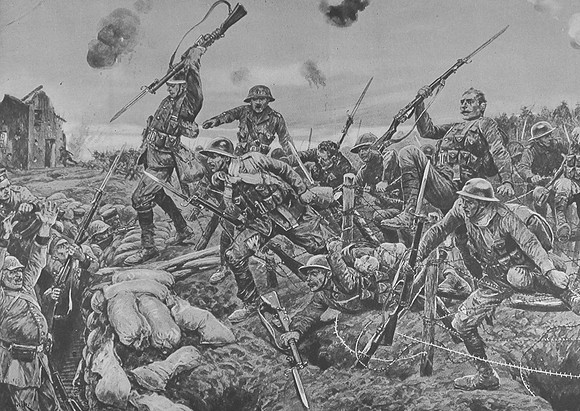 The Charge Of The Northumberland And Royal Fusiliers At St Eloi