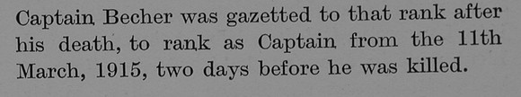 Becher H O D C Captain 1st Cameronians Obit Part 3 The Bond Of Sacrifice Vol 2