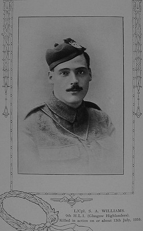 Williams S A L/Cpl 332491 9th Highland Light Infantry