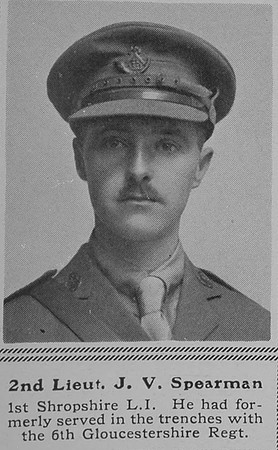 Spearman J V 2nd Lt 1st Shrop LI The Sphere 9th Oct 1915