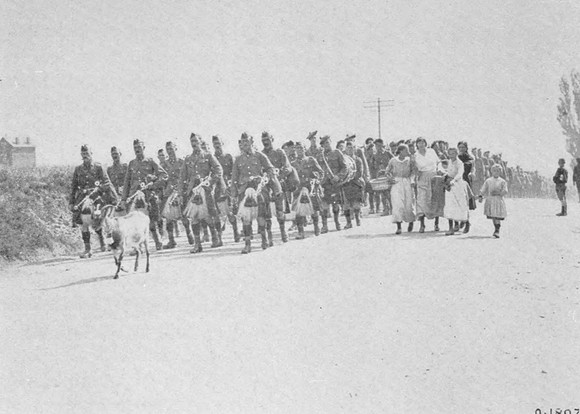 The Royal Highlanders Of Cananda Marching Back To Rest Billets After The Capture Of Hill 70 Aug 1917