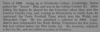 Aston F M Captain 6th Duke Of Cornwalls Light Infantry Obit Part 2 Shrewsbury School Roll Of Service