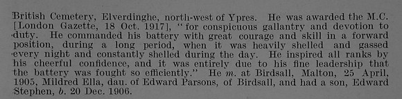 Morgan E C Captain MC Royal Field Artillery Obit Part 2 De Ruvignys Roll Of Honour Vol 5