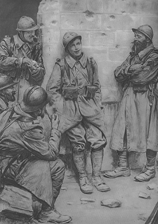 A French Recruit Amoung Veterans