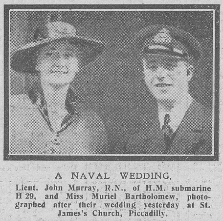 Murray J Lt HM Sub H29 Royal Navy The Graphic 30th Dec 1918