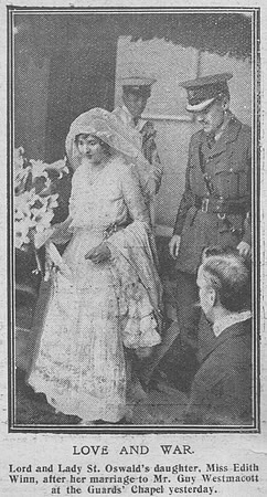 Westmacott G R Captain DSO Grenadier Guards The Graphic 11th July 1916