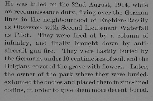 Bayly C G G Lt Royal Flying Corps Obit Part 5 The Bond Of Sacrifice Vol 1
