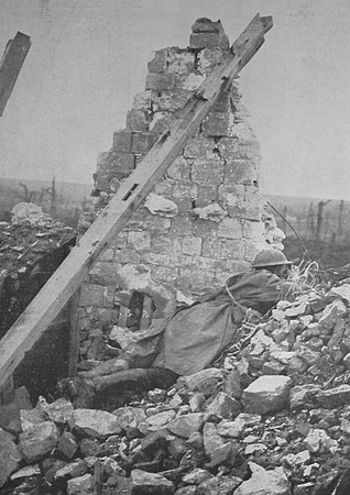 On The Look Out In Longueval During The British Advance