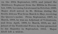 Abell W H Major 4th Middlesex Regiment Obit Part 2 Bond Of Sacrifice Vol 1