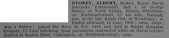 Storey A Stoker 2nd Class K/49646 H.M.S. Argonaut Royal Navy Obit De Ruvignys Roll Of Honour Vol 4