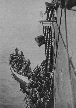 Boats Leaving A British Ship To Land Under Fire In Gallipoli
