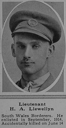 Llewellyn H A Lt 8th South Wales Borderers The Sphere 6th Jan 1917