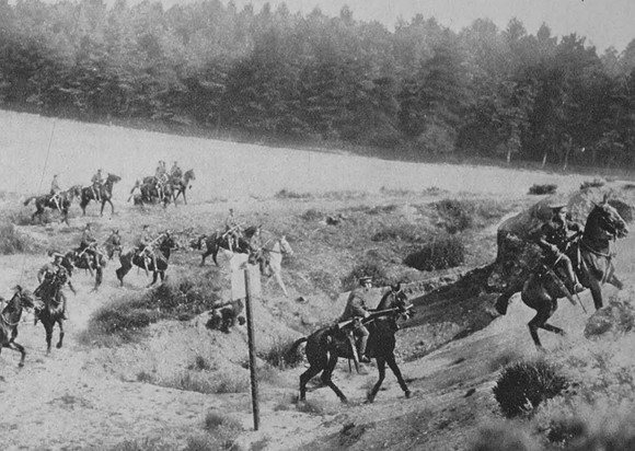 A Patrol Of Cavalry Scouts Setting Off To Reconnoitre