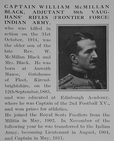 Black W M Captain Indian Army Obit Part 1 The Bond Of Sacrifice Vol 1
