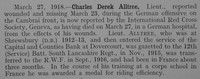 Alltree C D Lt 9th Royal Welsh Fusiliers Obit Shrewsbury School Roll Of Service