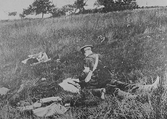 The British Red Cross Tending The Wounded On The Battlefield