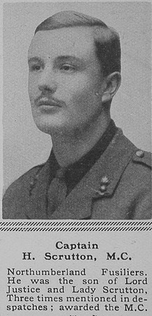 Scrutton H Captain MC Northumberland Fusiliers The Sphere 5th Jan 1918