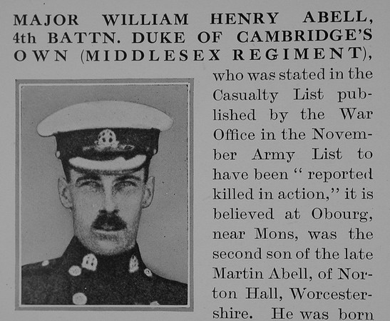 Abell W H Major 4th Middlesex Regiment Obit Part 1 Bond Of Sacrifice Vol 1