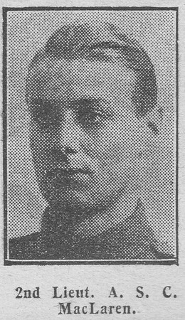MacLaren A S C 2nd Lt Royal Flying Corps MC The Graphic 28th July 1916