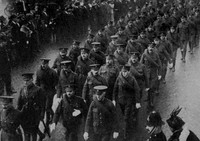 Men Of The Royal Fusiliers Sportsmens Battalion Marching To Entrain For Their Camp After Inspection At Hyde Park