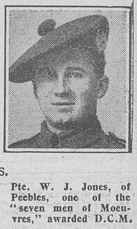 Jones W J Pte 55770 DCM Highland Light Infantry The Graphic 18th Nov 1918