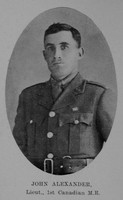 Alexander J Lt MM 1st Canadian Mounted Rifles The Sword Of The North Highland Memories Of The Great War - Dugald MacEchern