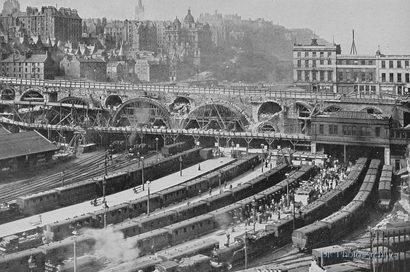 Edinburgh Waverley Station Under Reconstruction In The 1890s